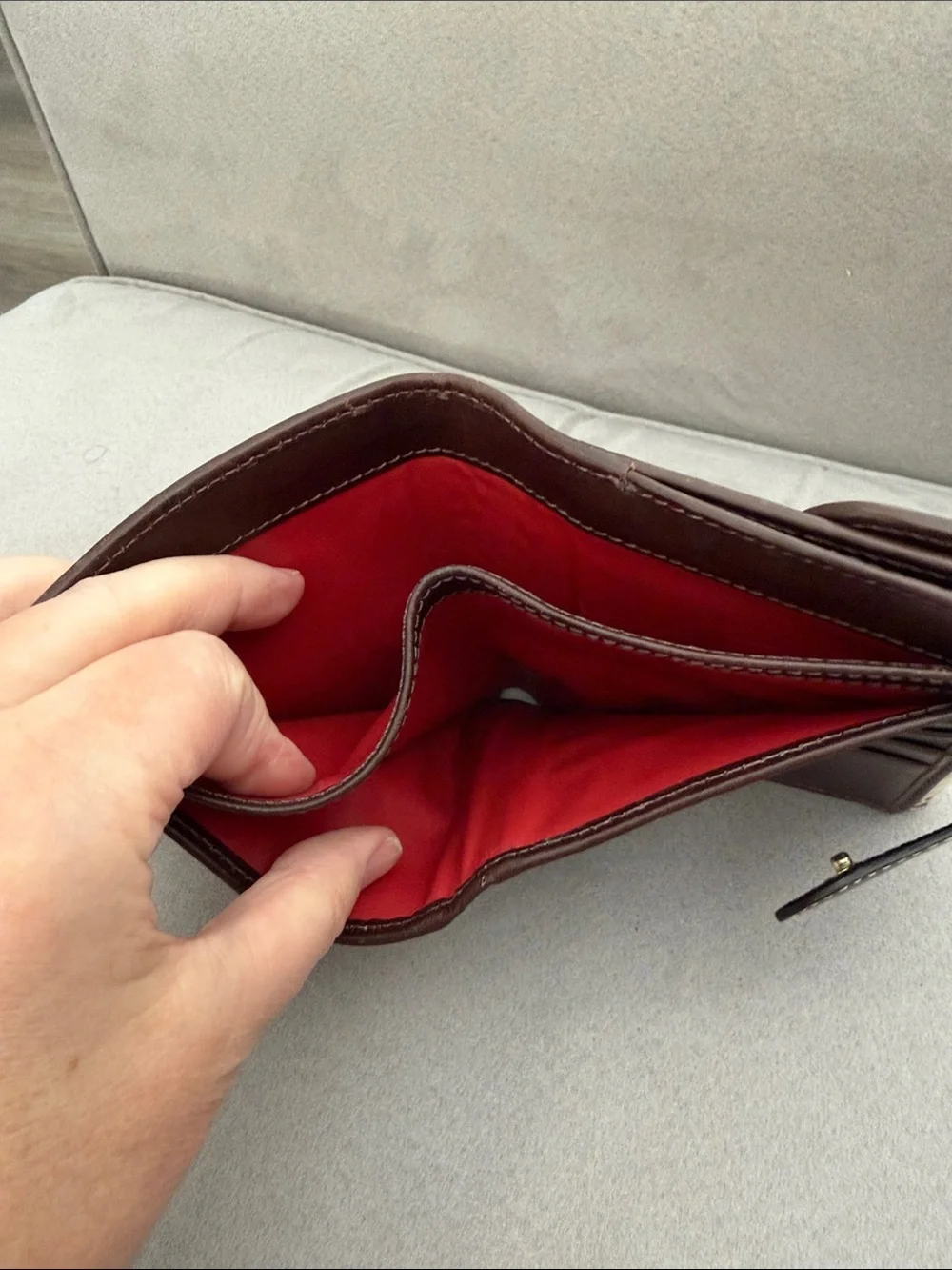 Dooney & Bourke Beige and Brown Monogram Canvas Wallet